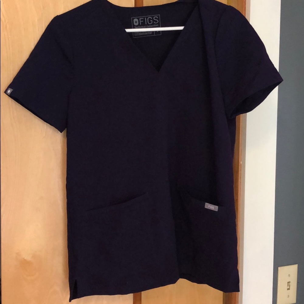 Figs Purple Scrub Top